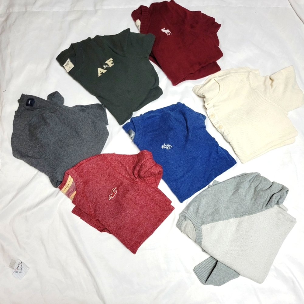 Mens long sleeve tops sweatshirts Mix Brands Abercrombie, Hollister